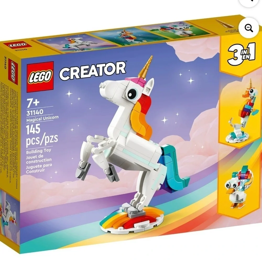 LEGO Creator 3 in 1 Magical Unicorn - Building Toy Set With 3 Building Options